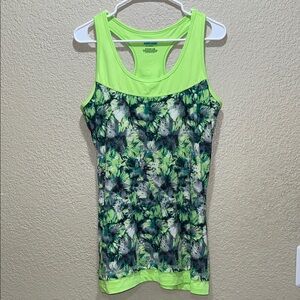 Tek Gear Green and Blue Patterned Women's Tank Top